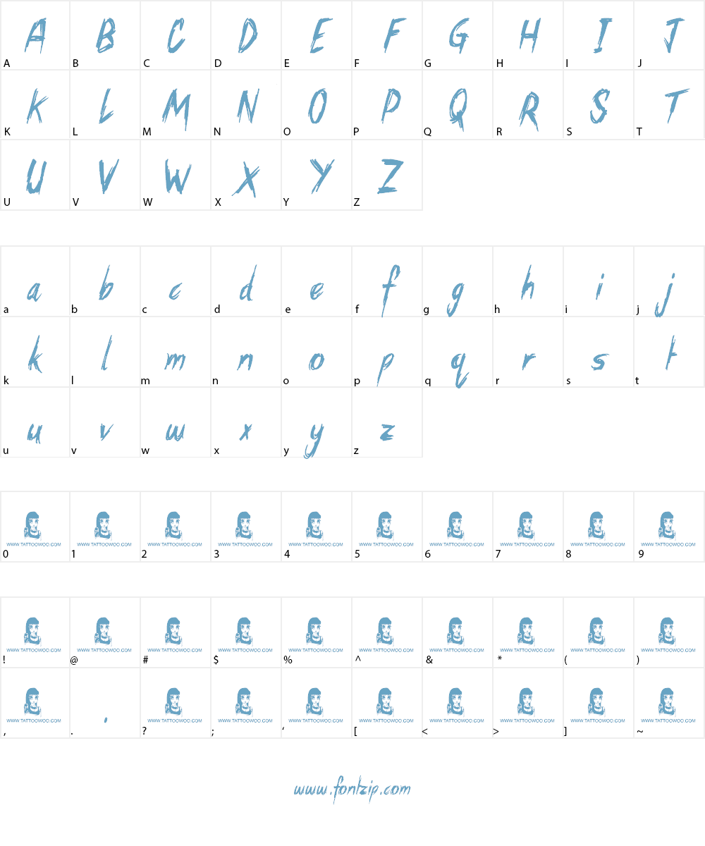 Beautiful Vampires Font Character